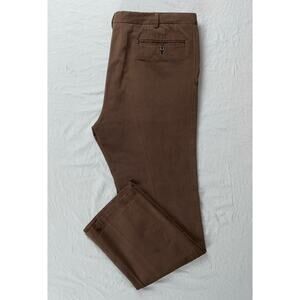 Canali Italy Brushed Cotton Flat Front Washed Chino Pants. Tag 54 Actual 36X29.5